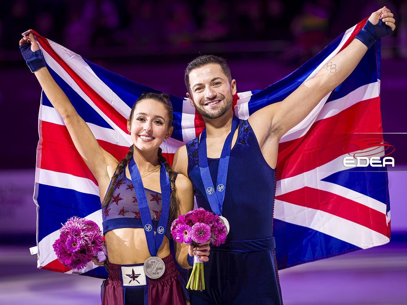 Lilah FEAR / Lewis GIBSON (GBR) - Victory Ceremony EURO24